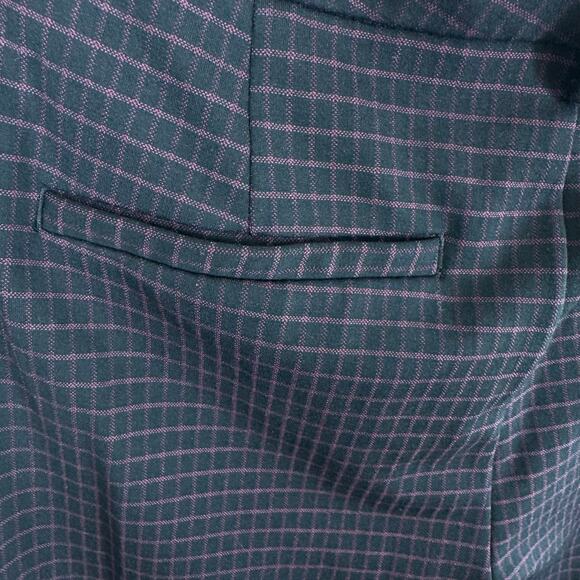 Liverpool NWT Black Burgundy Checkered High Rise Straight Leg Trousers 12 Tall - Picture 3 of 9